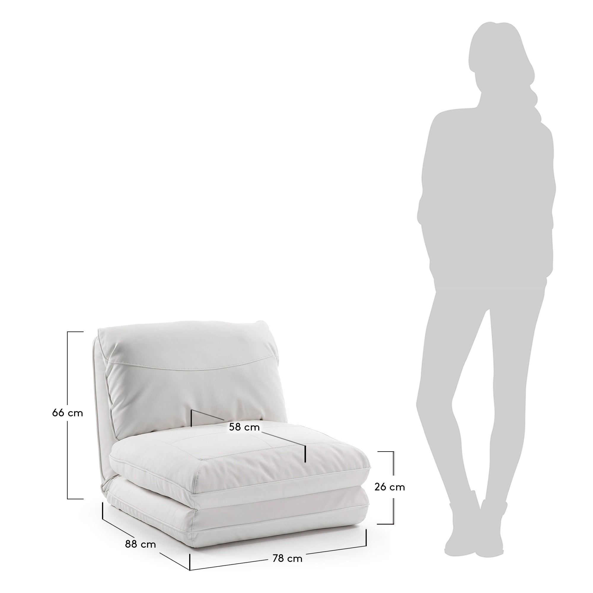 La Forma (ex Julia Grup) Кресло-кровать Moss белое
