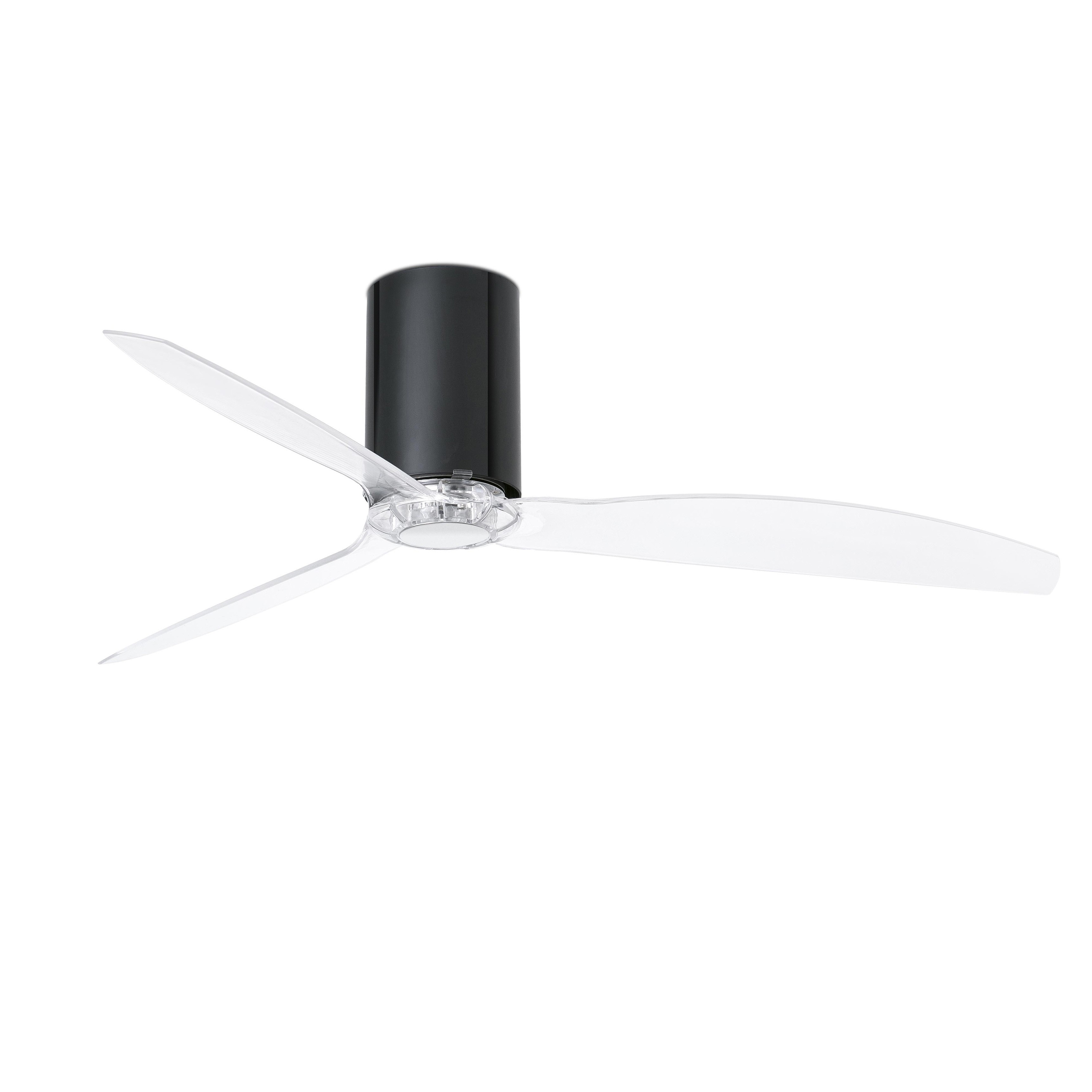 Faro Глянцевый / прозрачный черный потолочный вентилятор Mini Tube Fan