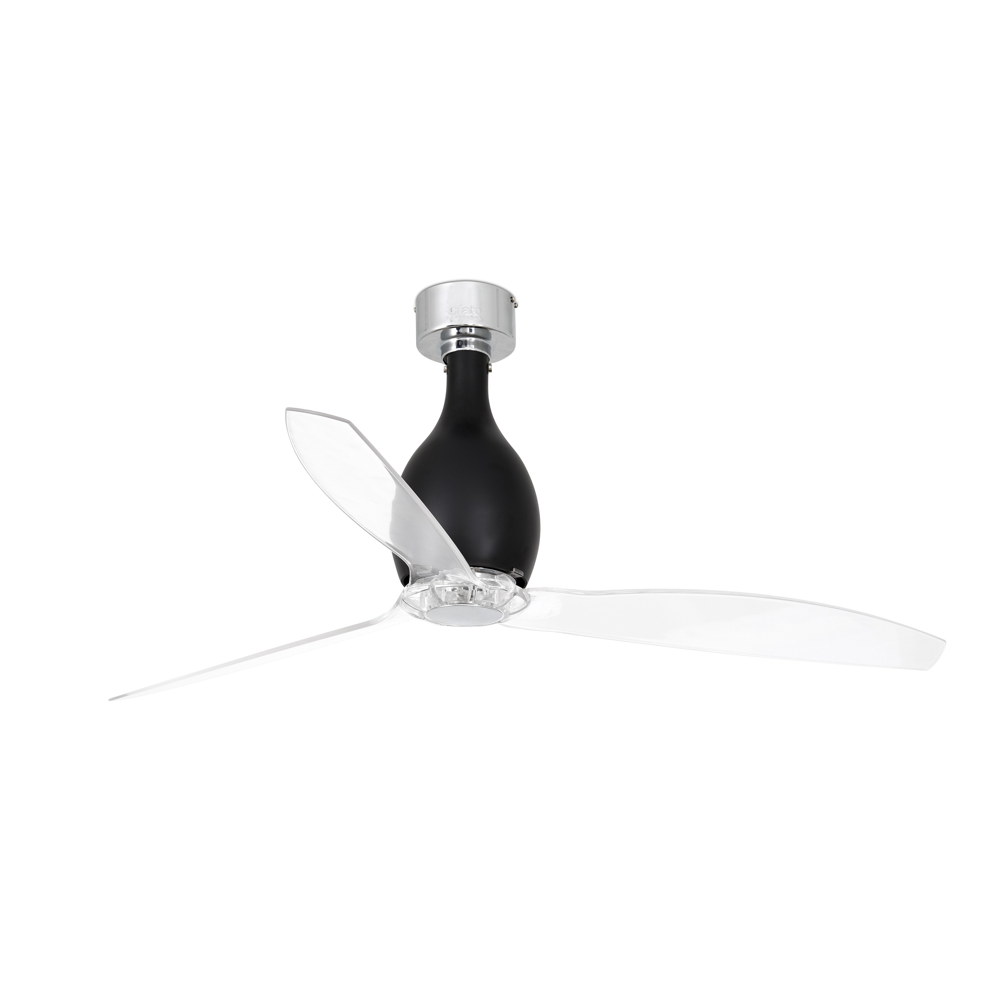 Faro Матово-черный / прозрачный потолочный вентилятор Mini Eterfan