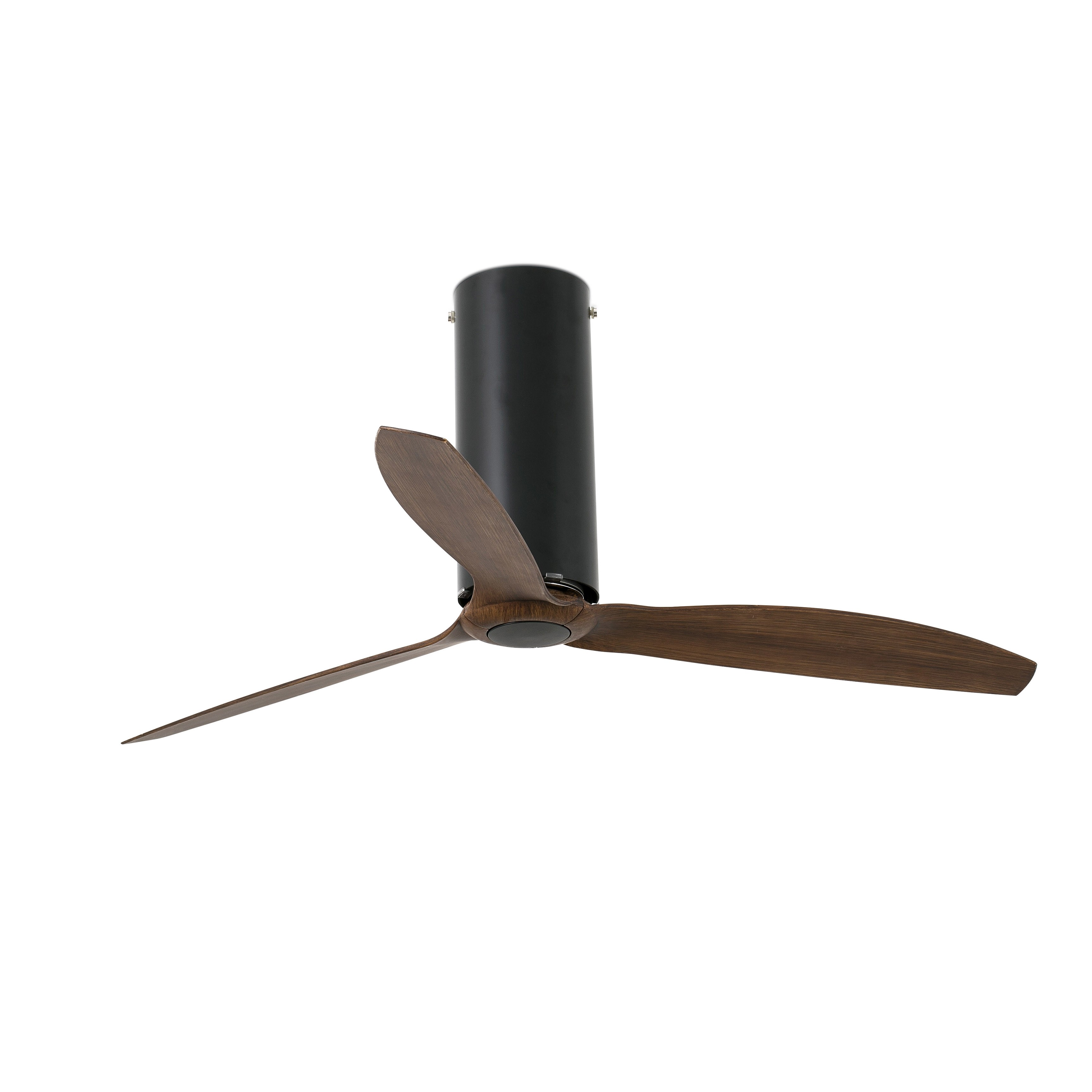 Faro Матово-черный / деревянный потолочный вентилятор Tube Fan