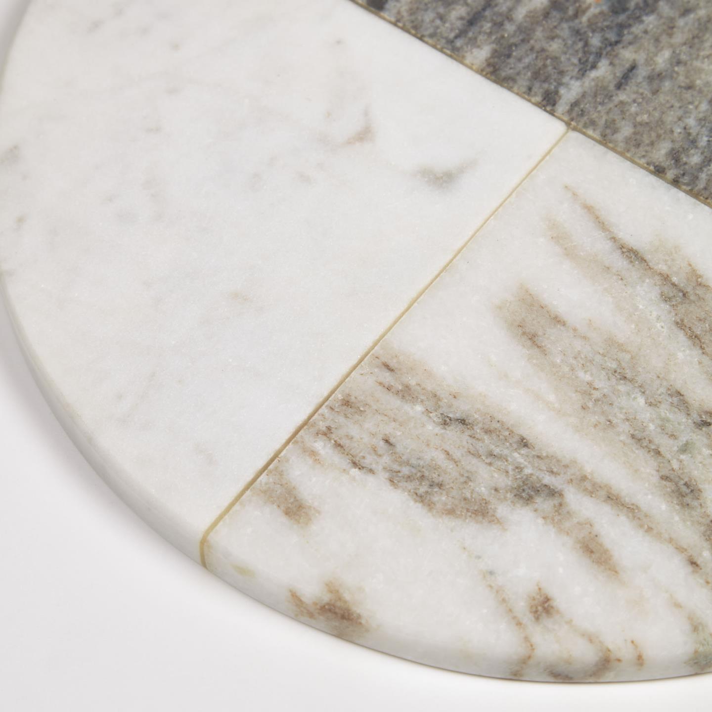 La Forma (ex Julia Grup) Xamila large round chopping board in multicoloured marble