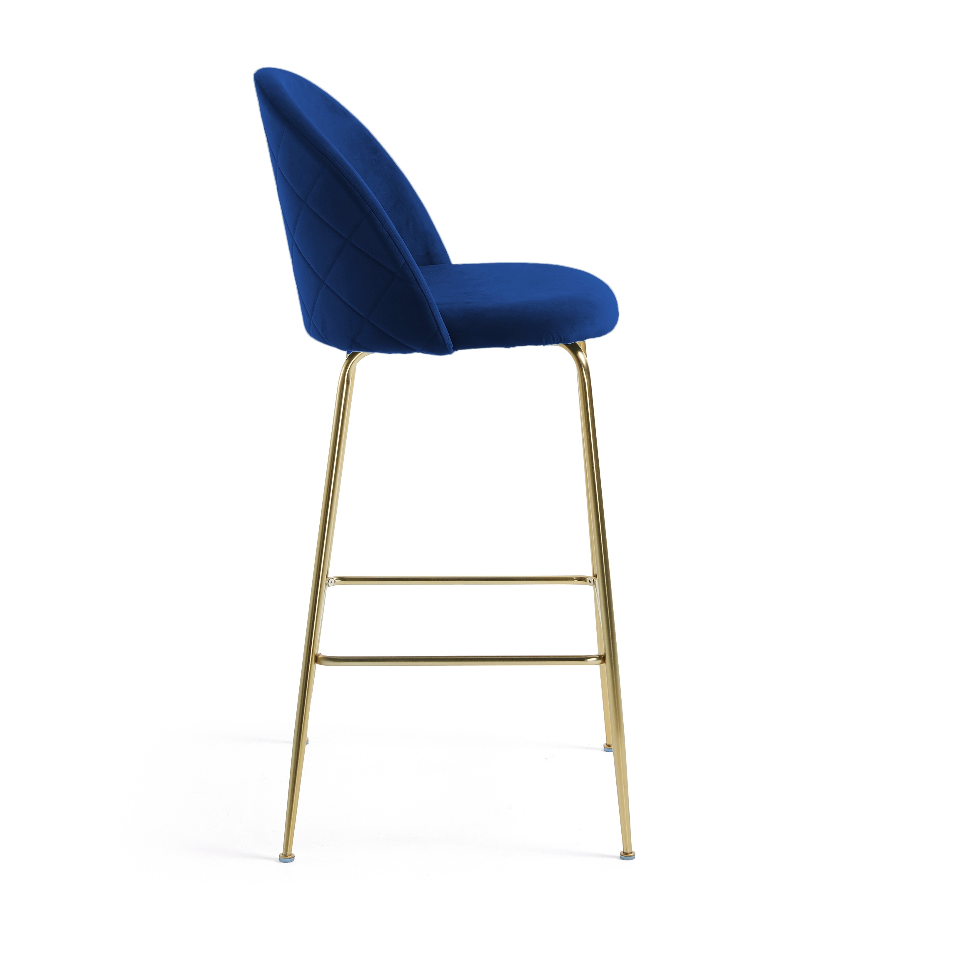 La Forma (ex Julia Grup) Барный стул Mystere синий бархат 76 см