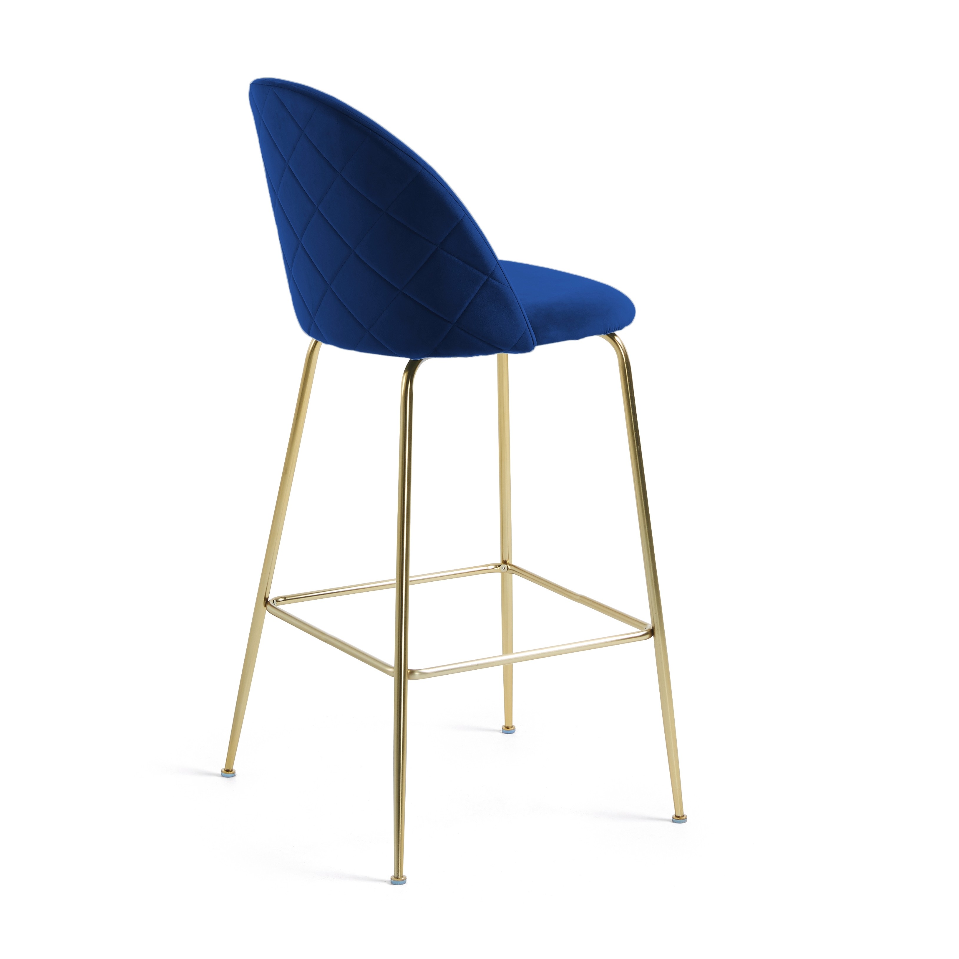 La Forma (ex Julia Grup) Барный стул Mystere синий бархат 76 см