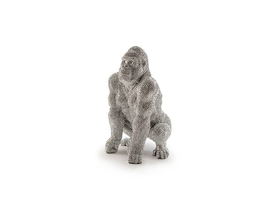 Schuller Фигурка маленькая Gorila серебро