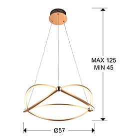 Schuller Подвесной светильник Ocellis золотой 60 см