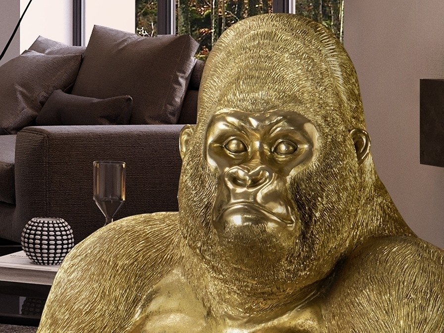 Schuller Фигура большая Cody гориллы золото