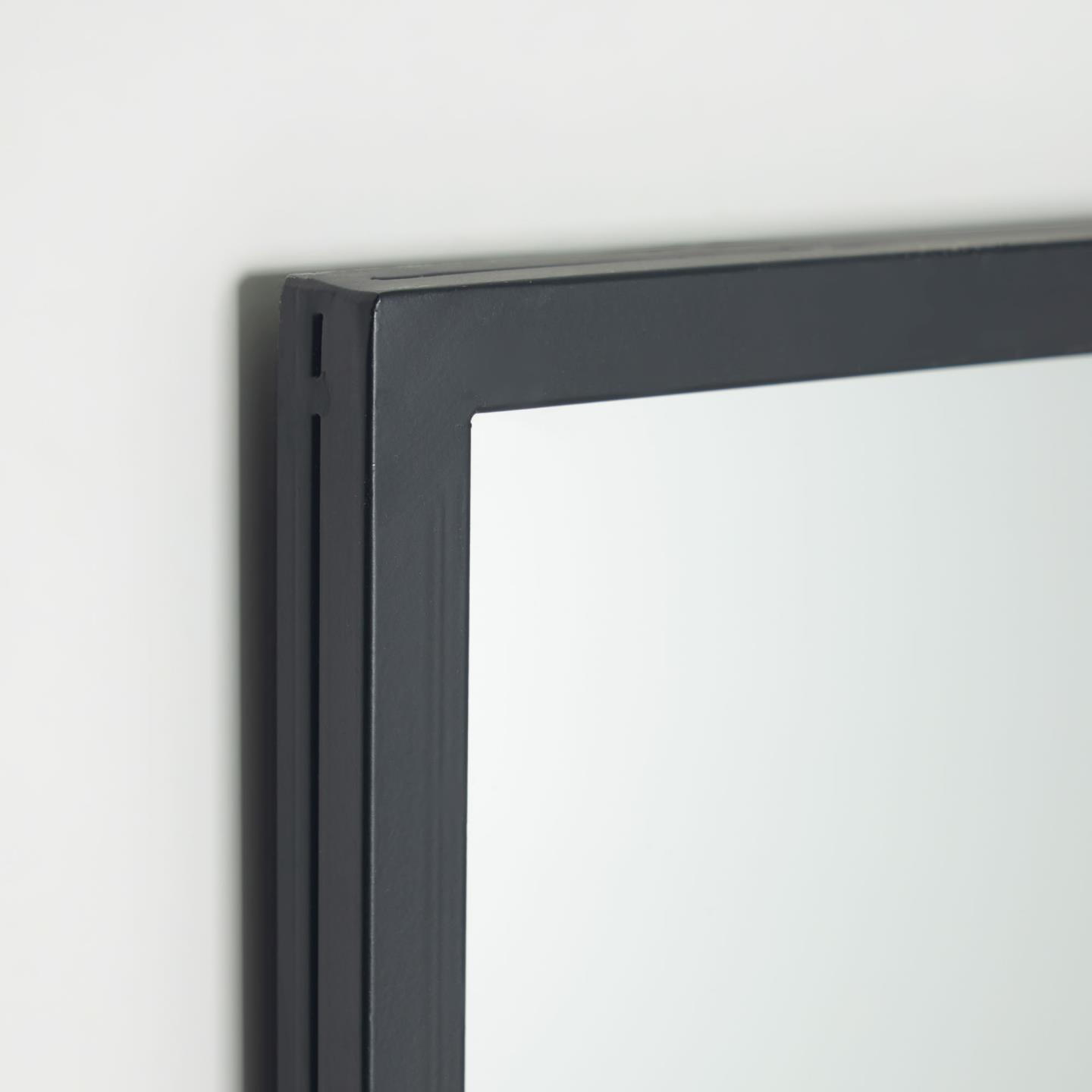 La Forma (ex Julia Grup) Зеркало настенное Ulrica черное металлическое 80 x 80 см