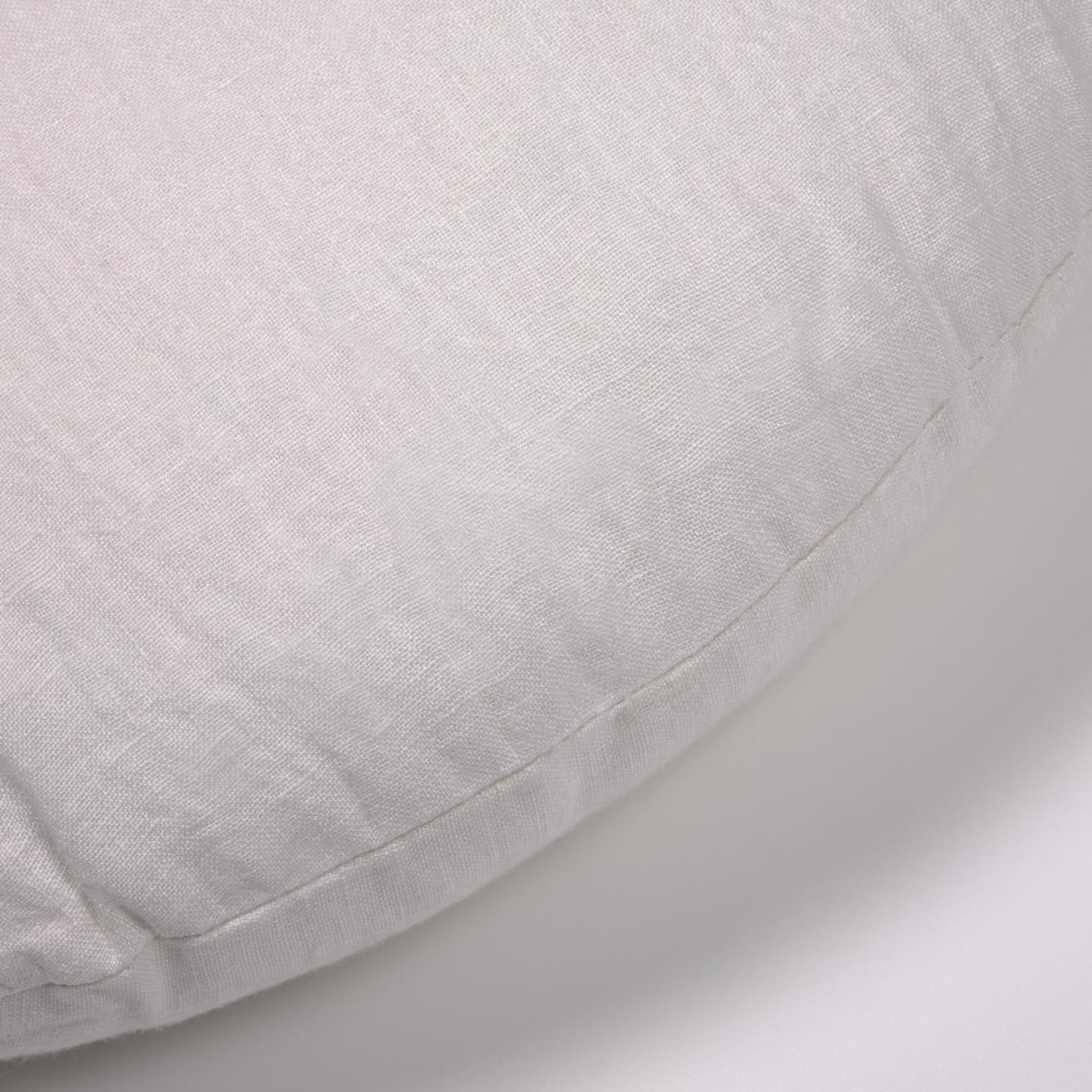 La Forma (ex Julia Grup) Чехол для подушки Tamanne из 100% льна белого цвета Ø 45 см