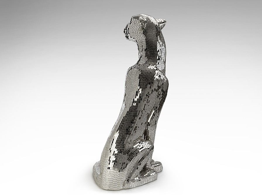 Schuller Декоративная фигура леопарда Baguira серебряная левая