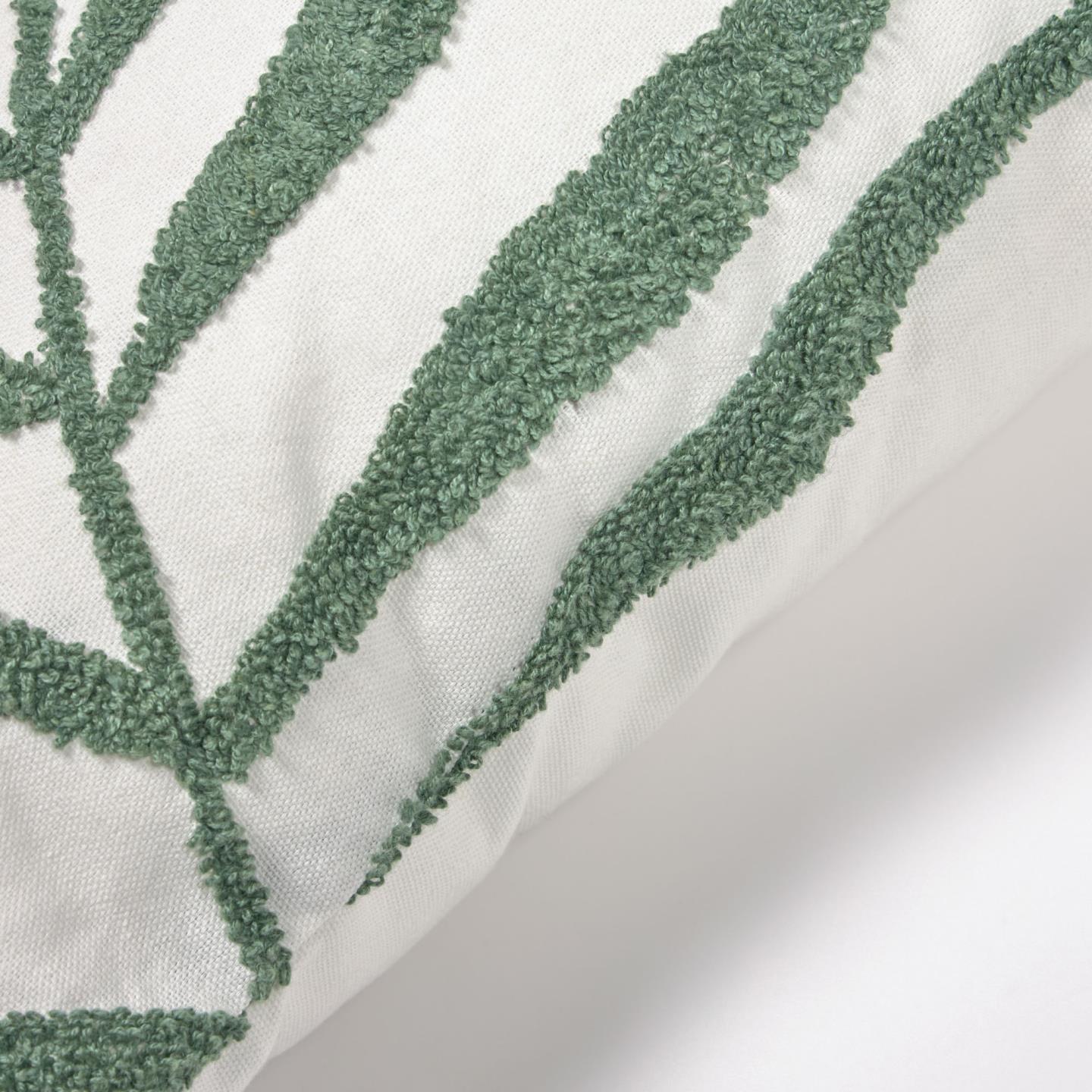 La Forma (ex Julia Grup) Чехол для подушки Amorela с вышитым зеленым листом 45 x 45 cm