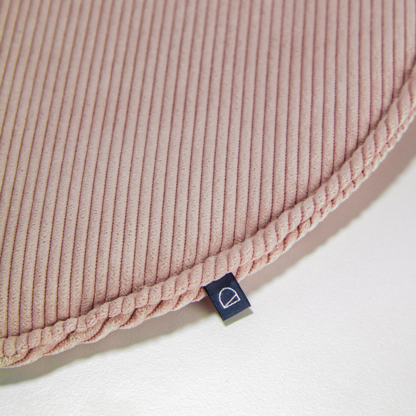 La Forma (ex Julia Grup) Круглая вельветовая подушка на стул Sora розовая 35 см