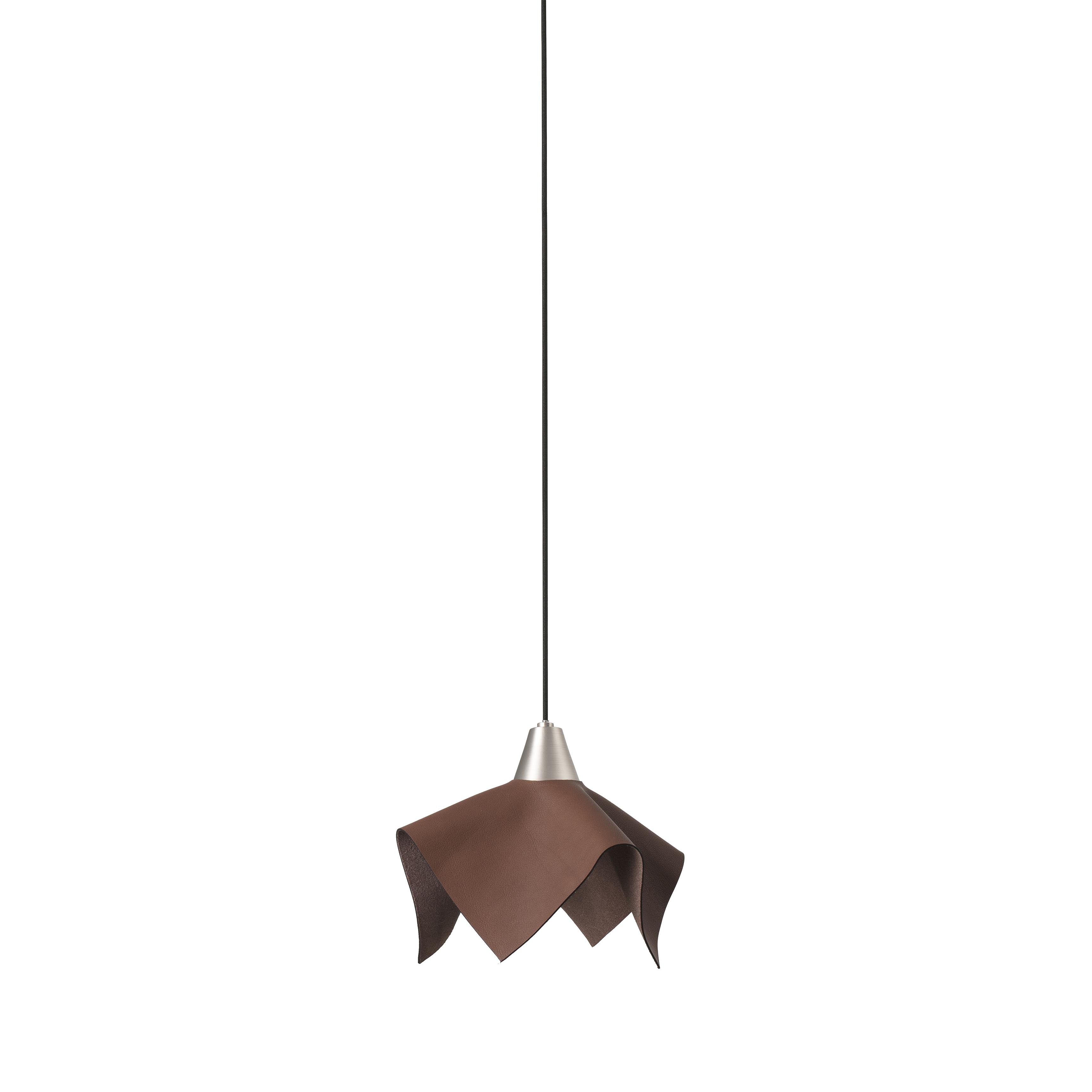 Faro Подвесной кожаный светильник Fauna коричневый