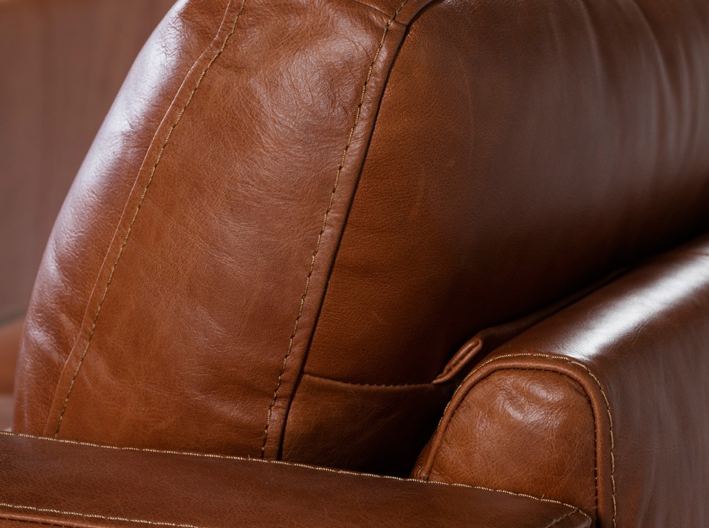 Angel Cerda Кресло из кожи KF1016-1P светло-коричневое
