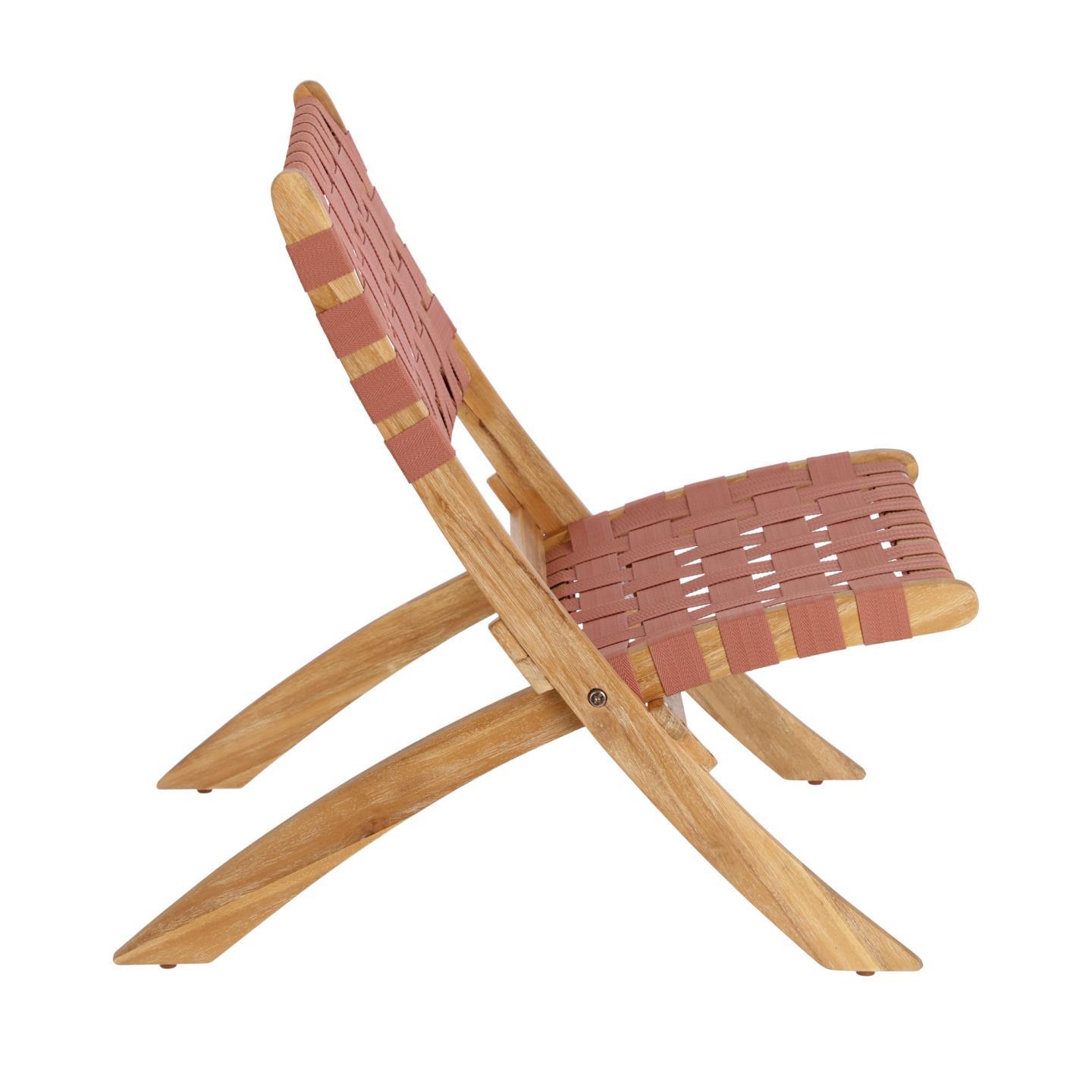 La Forma (ex Julia Grup) Складное кресло Chabeli из дерева акации и розового корда