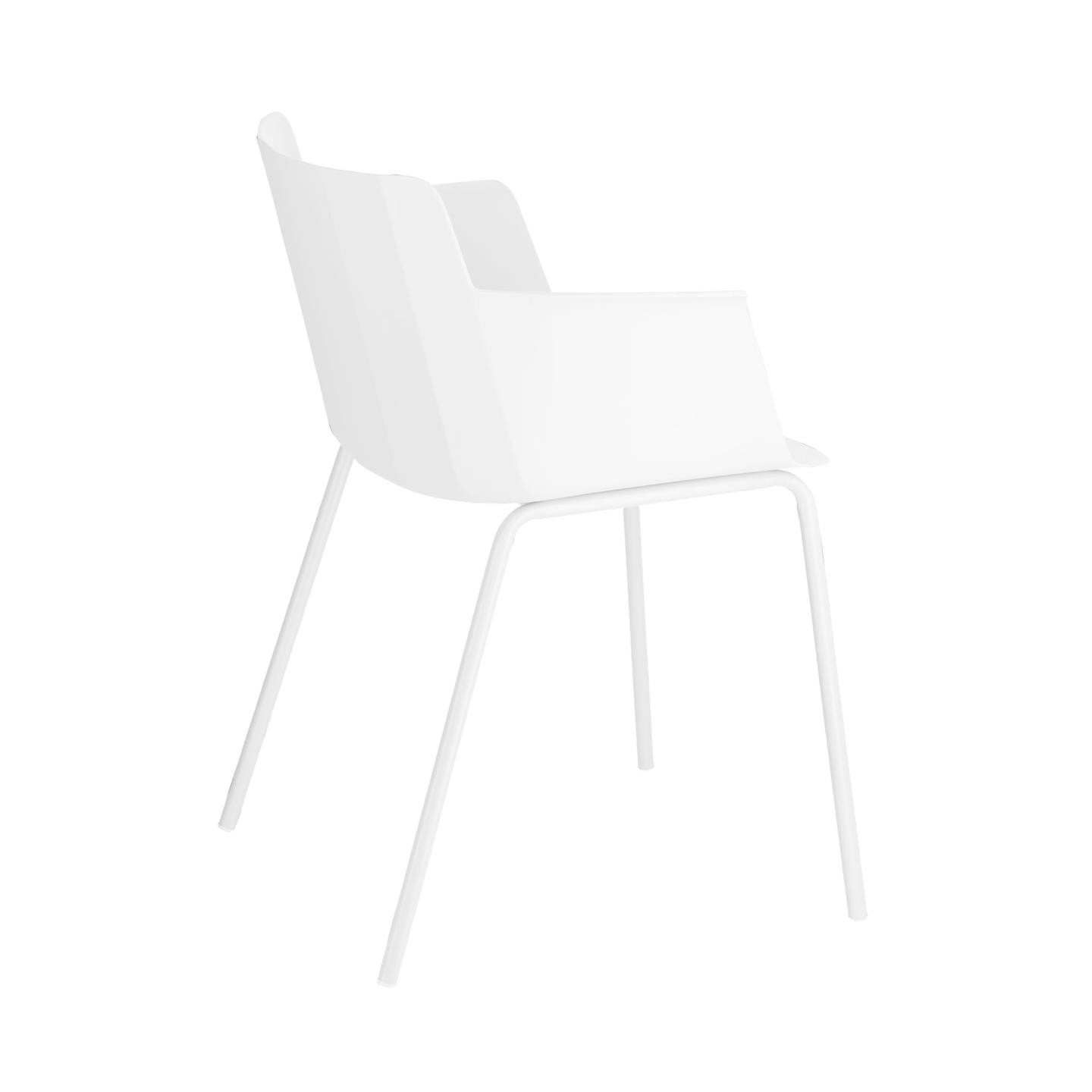 La Forma (ex Julia Grup) Hannia белый стул с подлокотниками