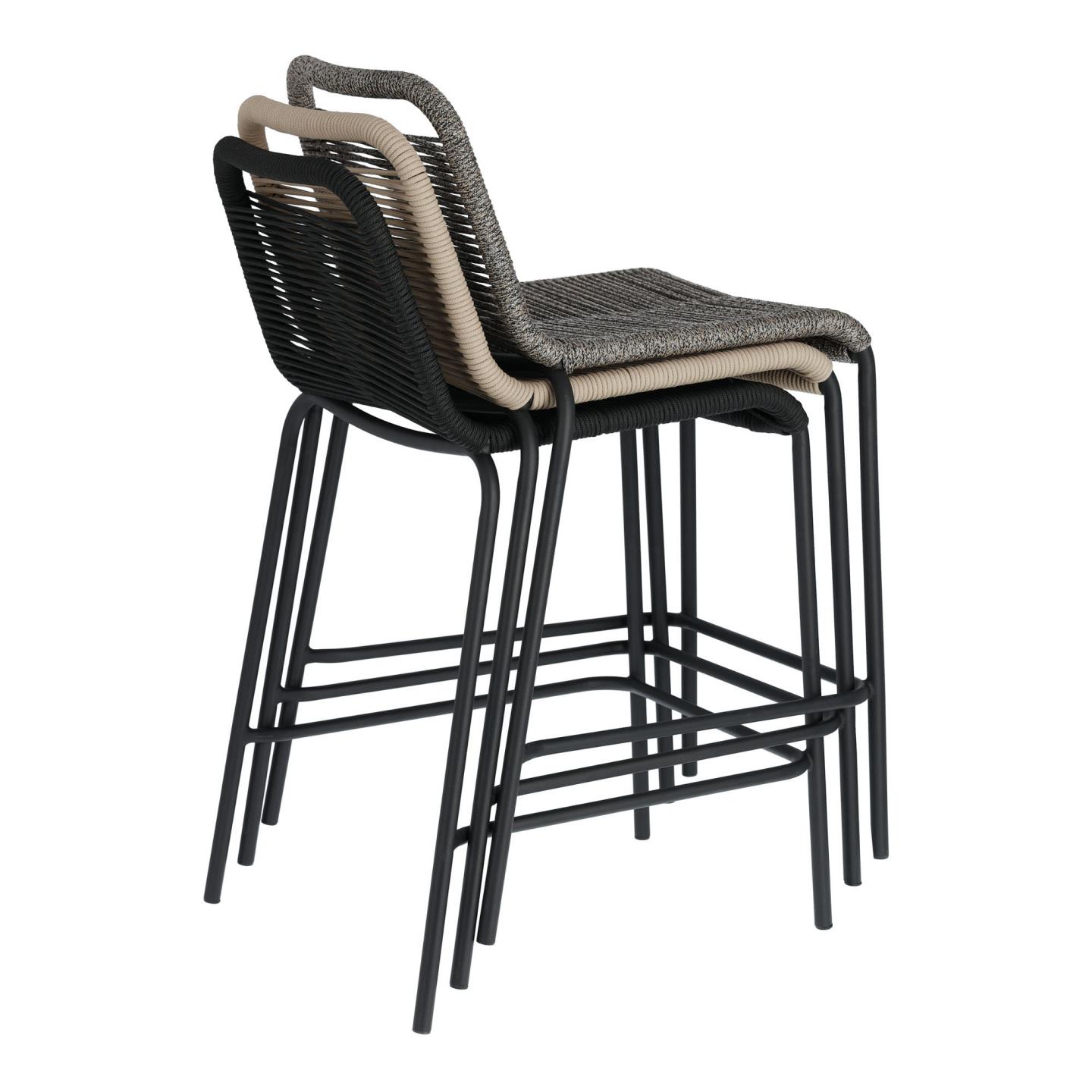 La Forma (ex Julia Grup) Полубарный стул Glenville 62 см серый