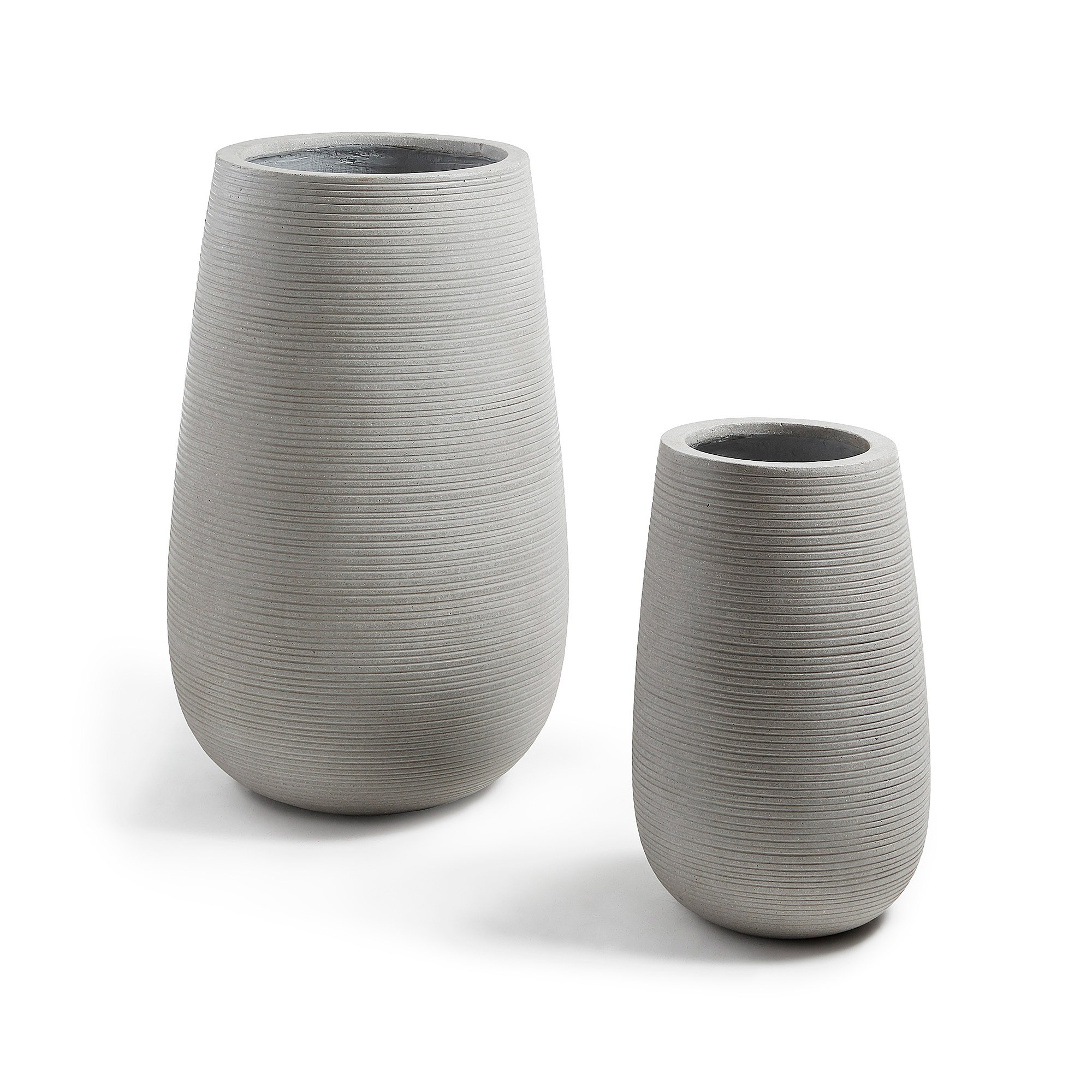 La Forma (ex Julia Grup) Lis Комплект 2 вазы цементно-серый