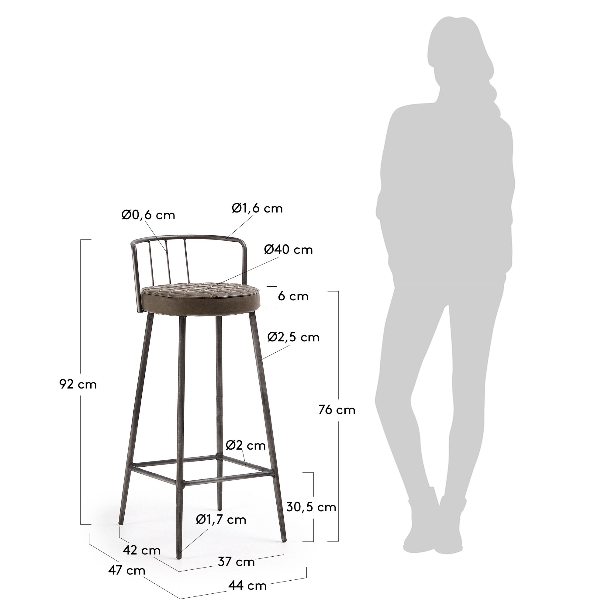 Барный стул лофт чертеж с размерами