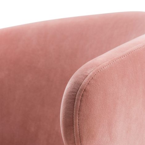 Eichholtz Стул KINLEY розовый бархат | ножки с отделкой из латуни