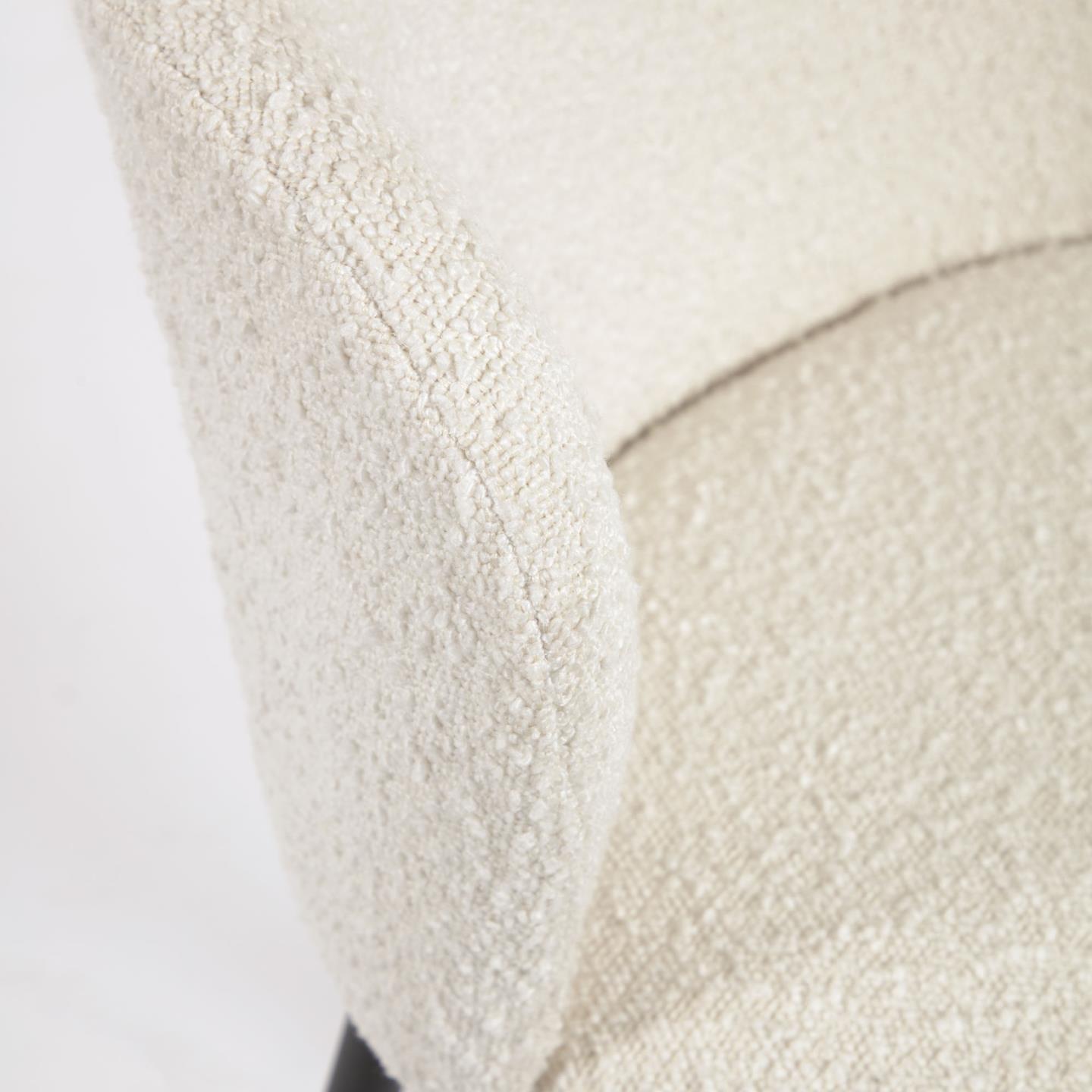 La Forma (ex Julia Grup) Барный стул Ciselia белый из ткани букле и металла 102 см