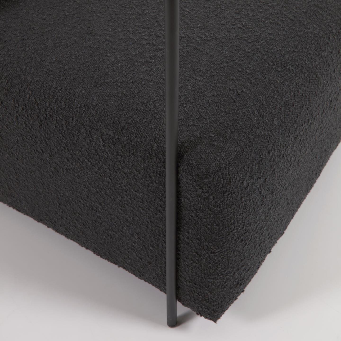 La Forma (ex Julia Grup) Кресло Gamer из черной ткани букле и металла с черной отделкой