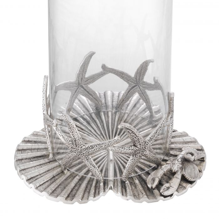 Eichholtz Подсвечник МОРСКАЯ ЗВЕЗДА Покрытие антикварным серебром | прозрачное стекло