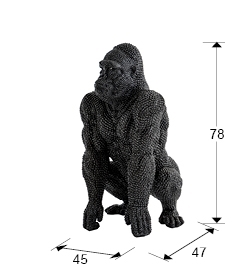 Schuller Фигура большая Gorila черная