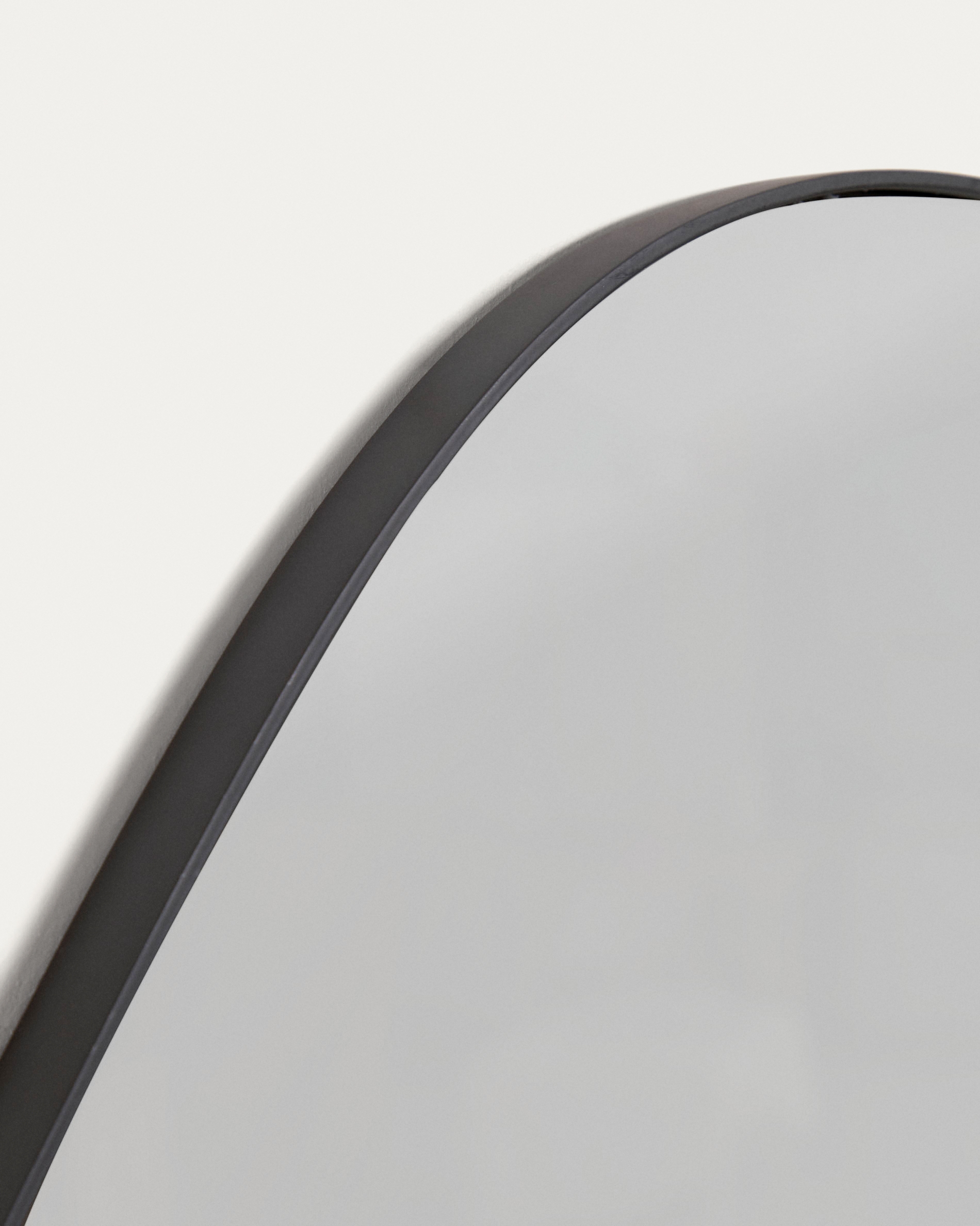 La Forma (ex Julia Grup) Зеркало в раме из черного металла 84 x 108,5 см Anera