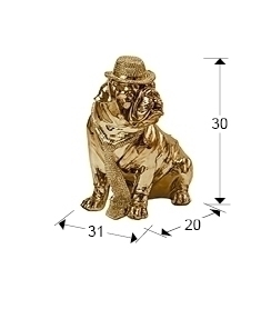 Schuller Фигура маленькая Bulldog золотистая